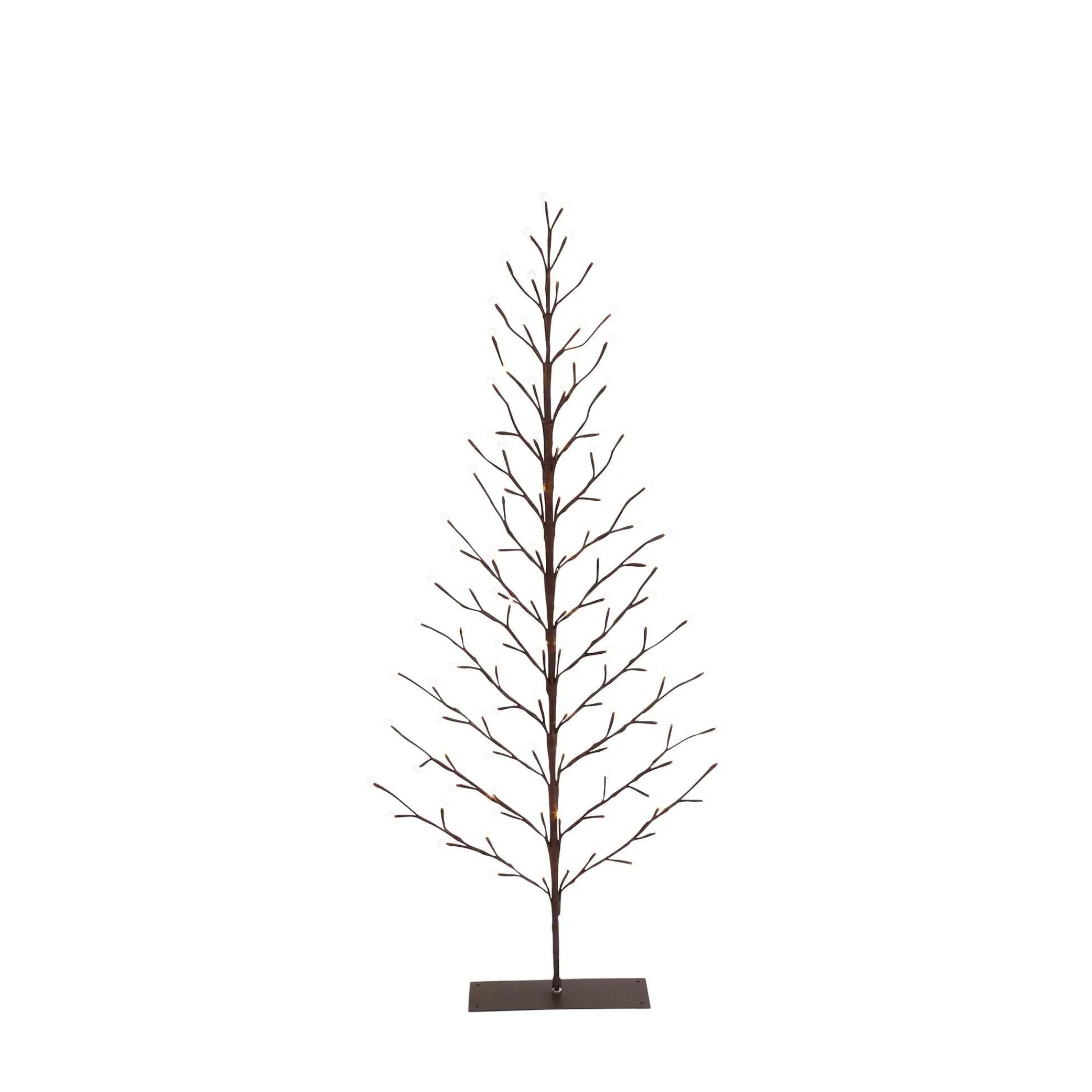 Gerson International 5 Foot Tall Brown Pre Lit Tree, 112 Warm White Leds