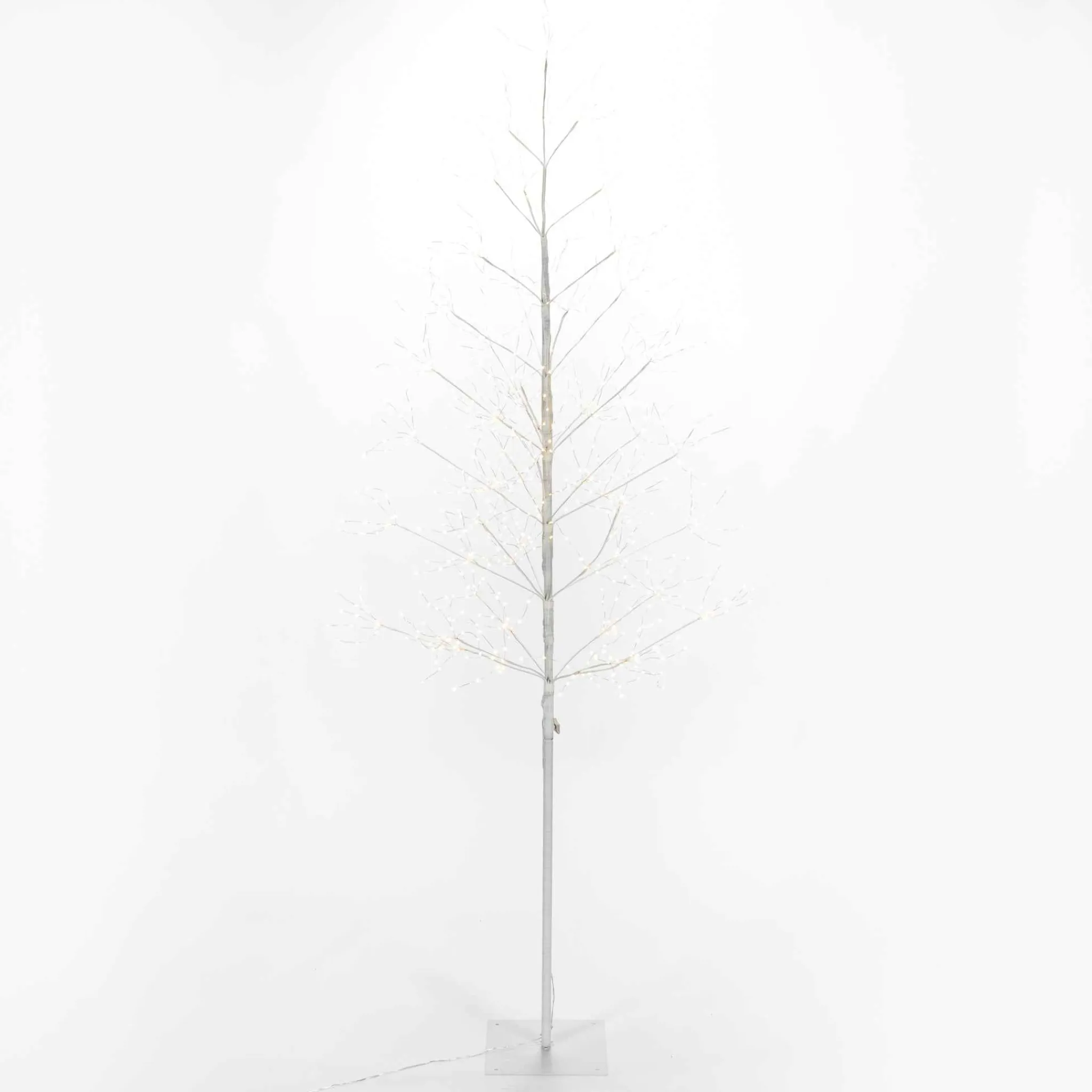 Gerson International 7 Foot Tall White Glowing Lighted Tree, Micro Leds
