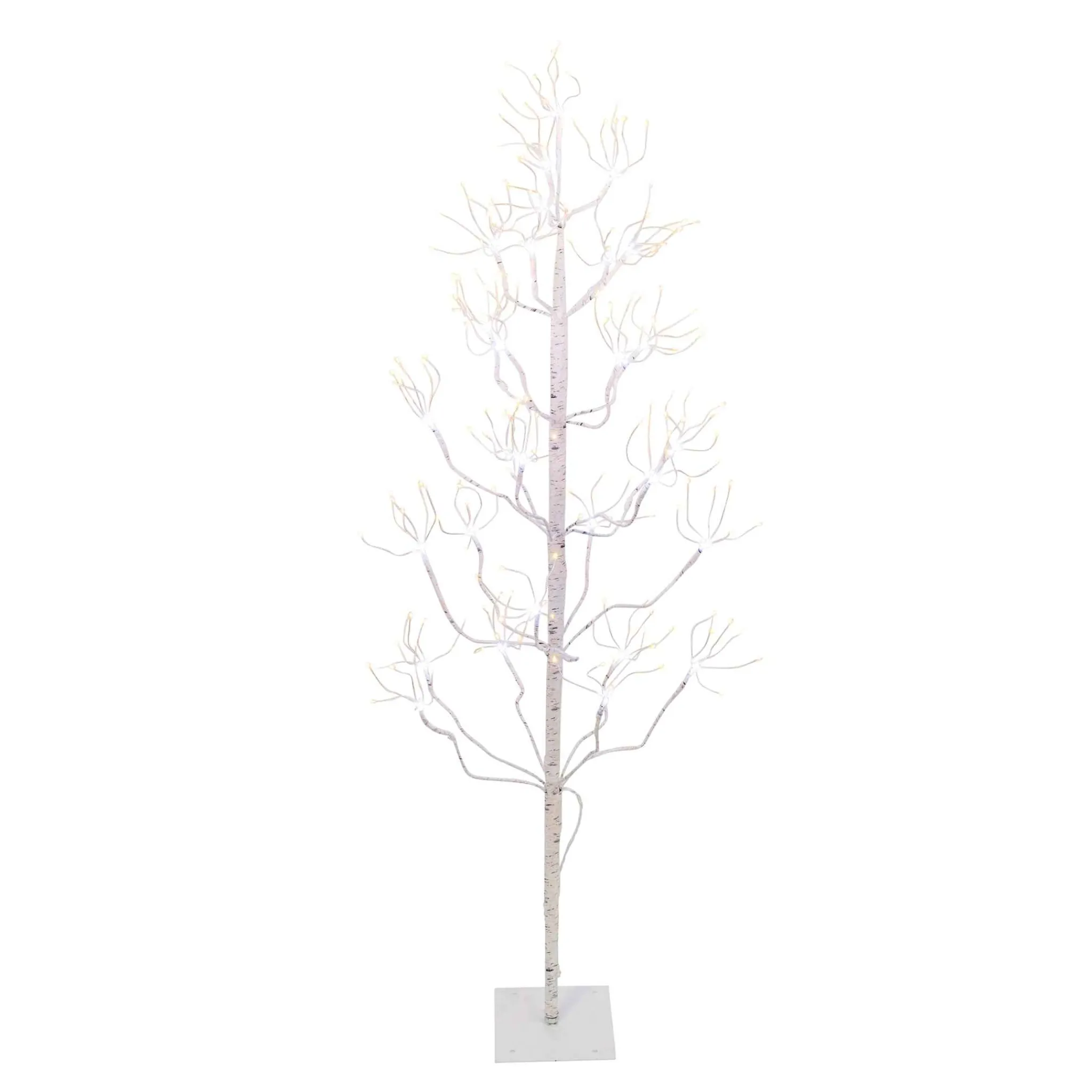 Gerson International 4 Ft Tall Birch Tree With 336 Leds, Multifunction Adapter