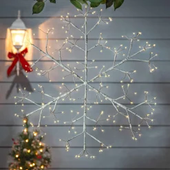 Gerson International 24 In Firecracker Led Snowflake, Outdoor Holiday Decor