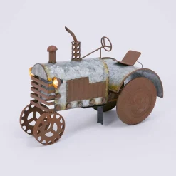 Gerson International Antique Galvanized 14.2-In Metal Tractor