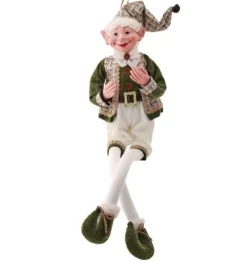 Regency International 30In Forest Green Bendable Elf Ornament