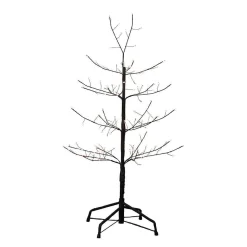 Kurt Adler 3-Foot Black Twig Tree With Warm White Cool White Twinkle Lights