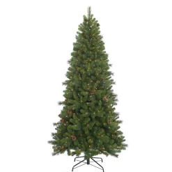 Kurt Adler 7.5-Foot Slim Pre-Lit Clear Burlington Tree
