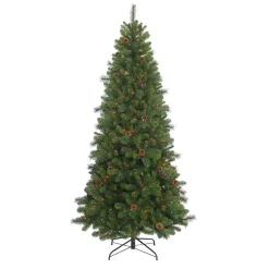 Kurt Adler 7.5-Foot Slim Pre-Lit Multi-Color Burlington Tree