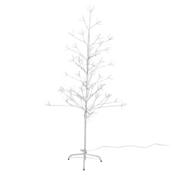 Kurt Adler 5-Foot White Birch Tree With Warm White Led 8 Function Lights