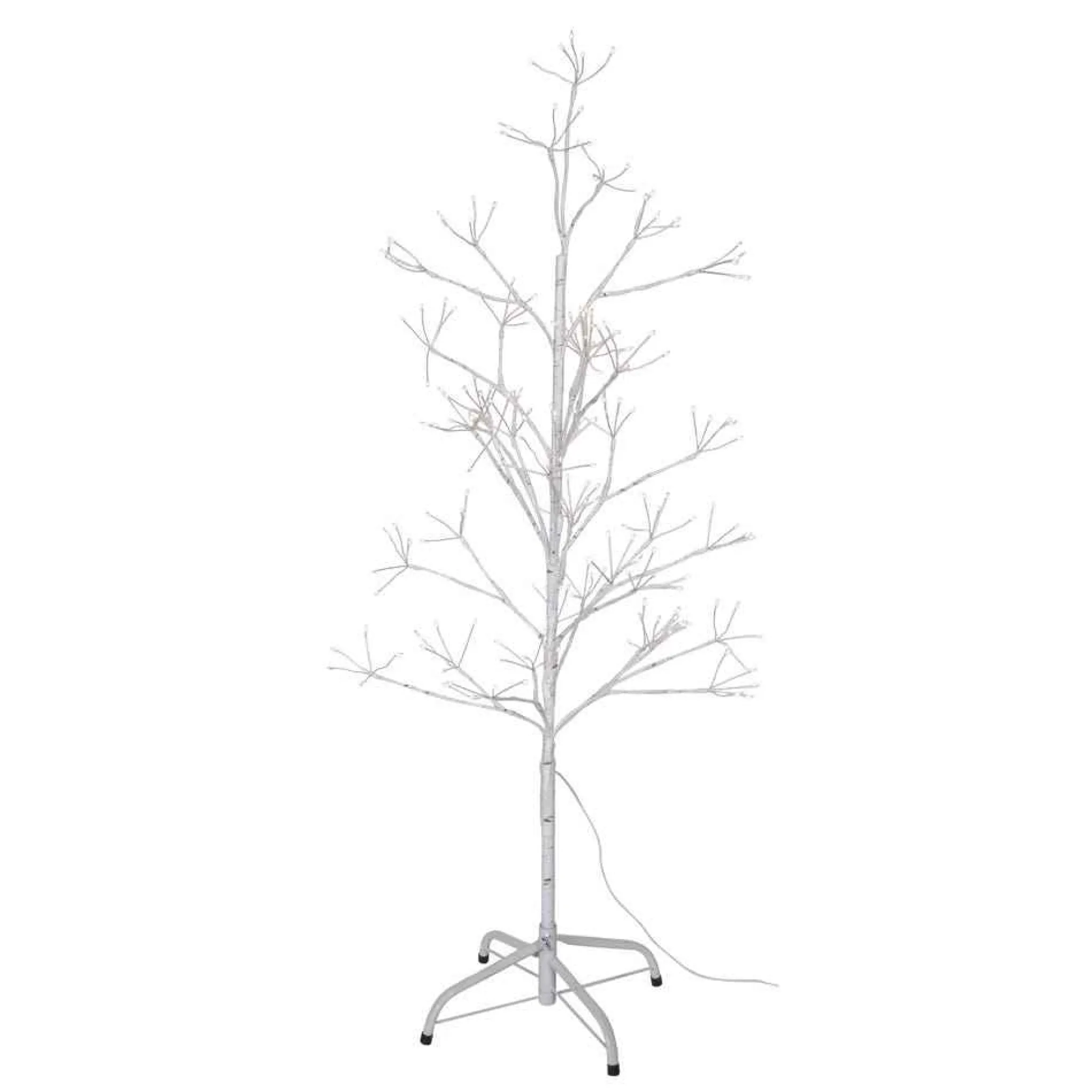 Kurt Adler 4-Foot White Birch Tree With Warm White Led 8 Function Lights