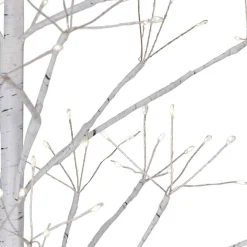 Kurt Adler 3-Foot White Birch Tree With Warm White Led 8 Function Lights