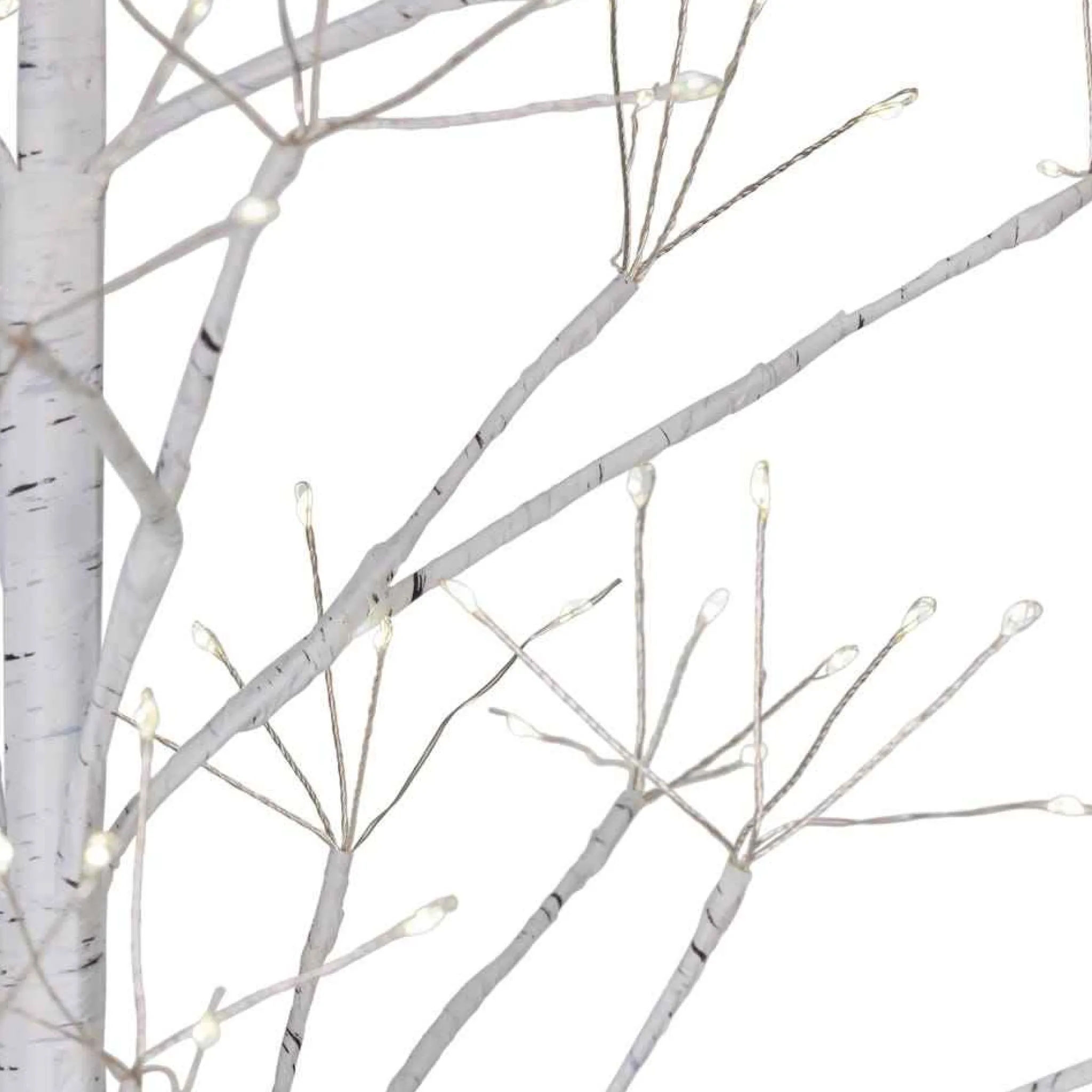 Kurt Adler 3-Foot White Birch Tree With Warm White Led 8 Function Lights