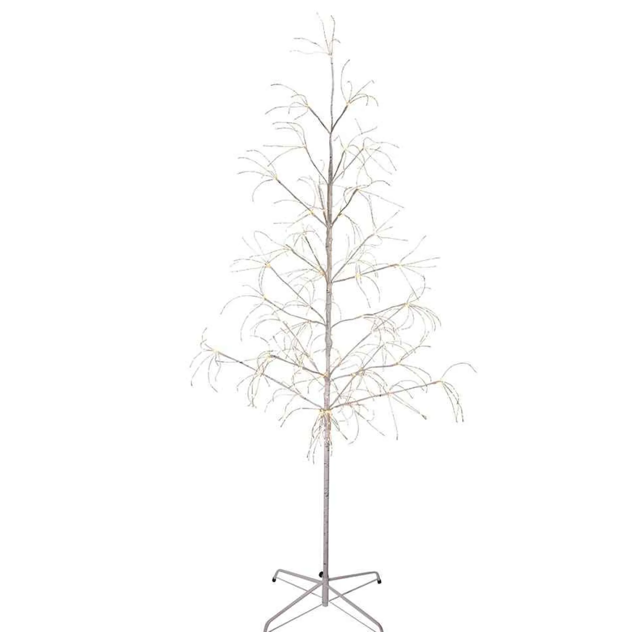 Kurt Adler 6-Foot White Birch Bark With Led Fairy Lights Tree