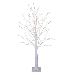 Kurt Adler 4-Foot Winter White Twig Tree With 500 Warm White Lights