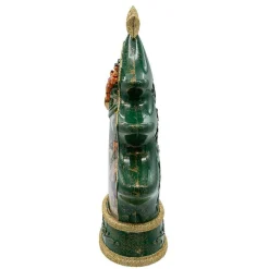 Kurt Adler 11.25-Inch Battery Operated Water Snowman Tree With Santa Sleigh