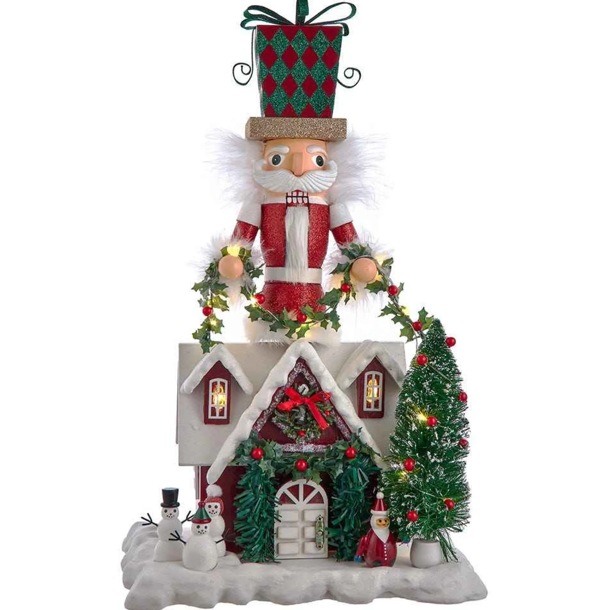 Kurt Adler 18-Inch Battery Operated Deck The Halls Musical Led Nutcracker