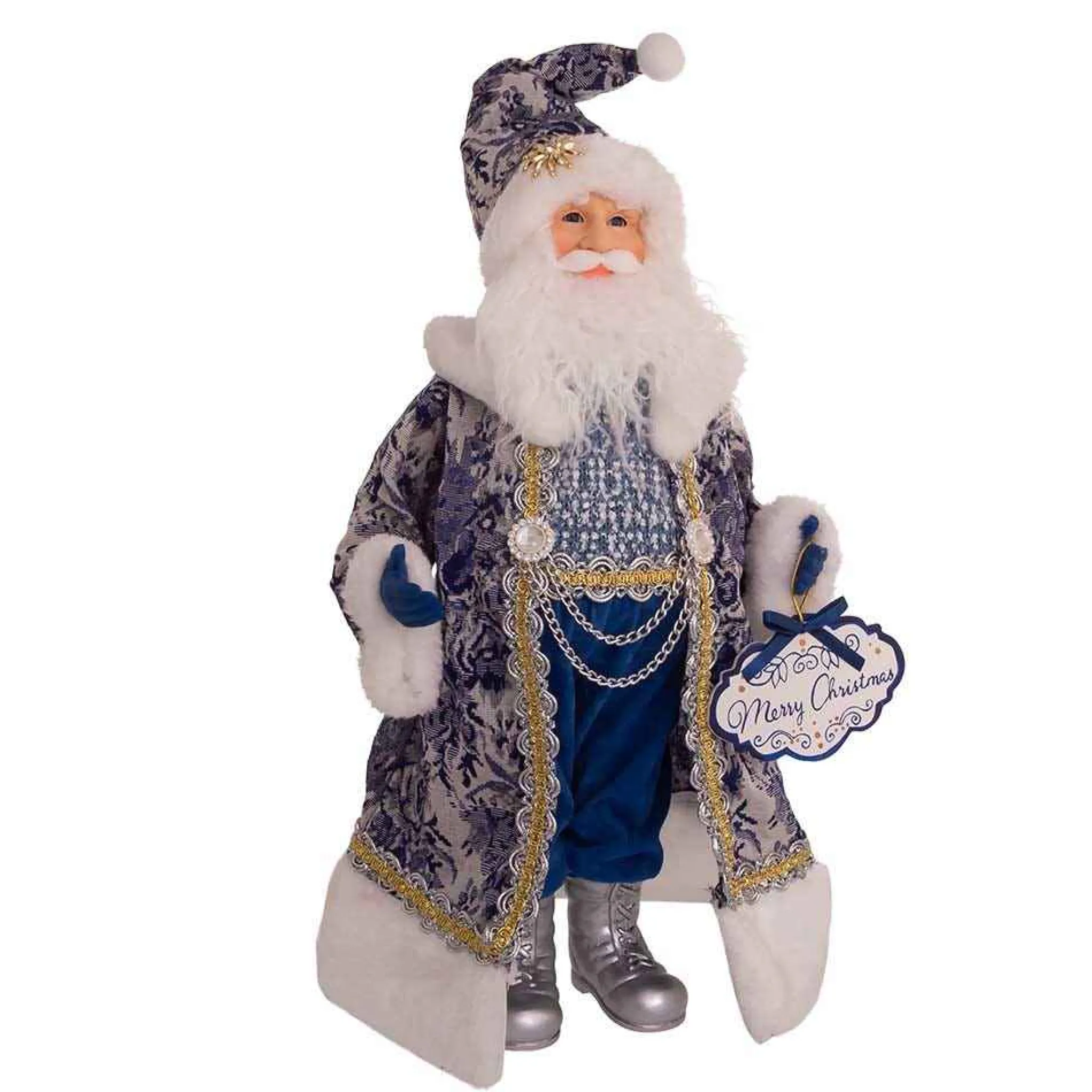 Kurt Adler 18-Inch Blue Santa Holding Oversized