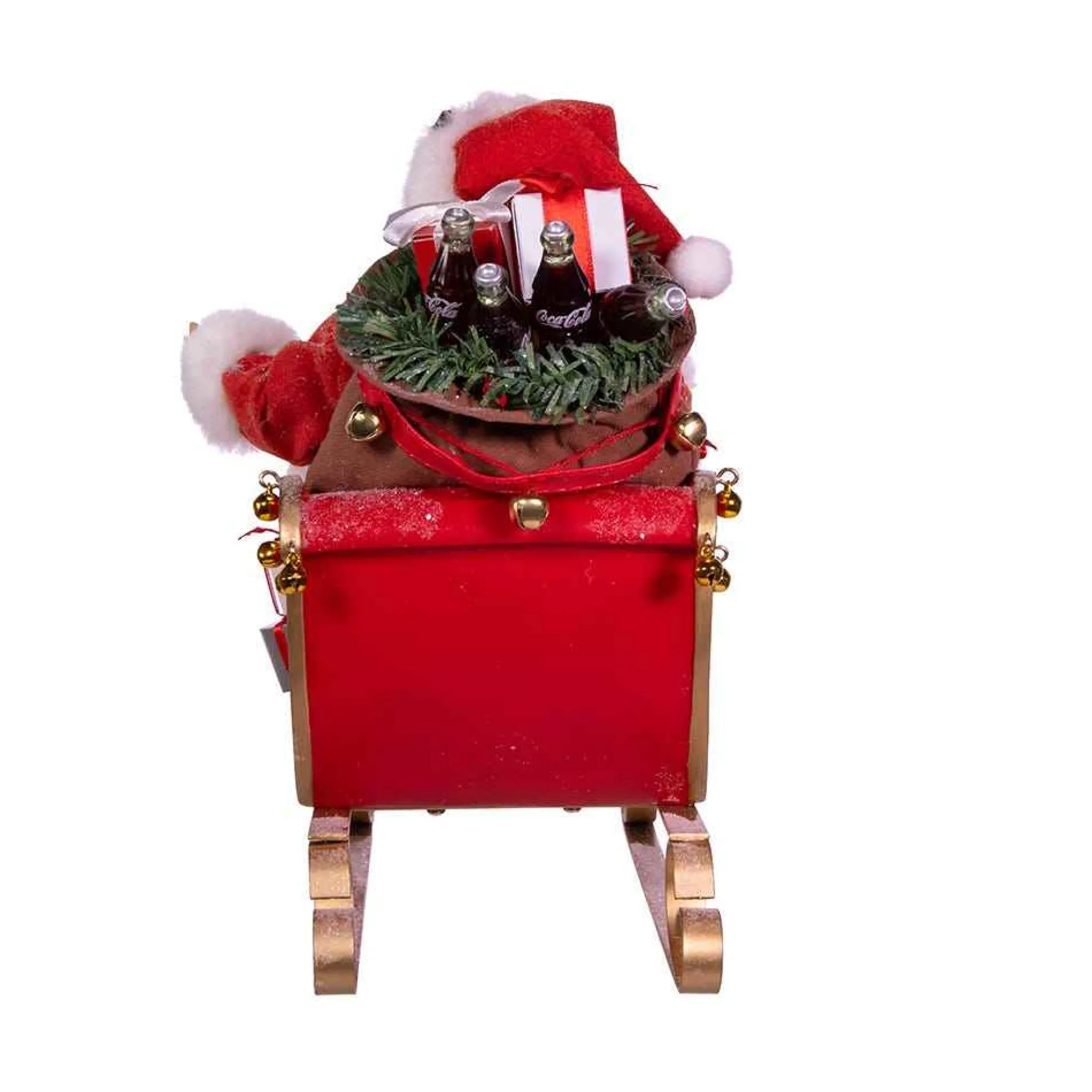 Kurt Adler 10-Inch Coca-Cola Santa In Sleigh Table Piece
