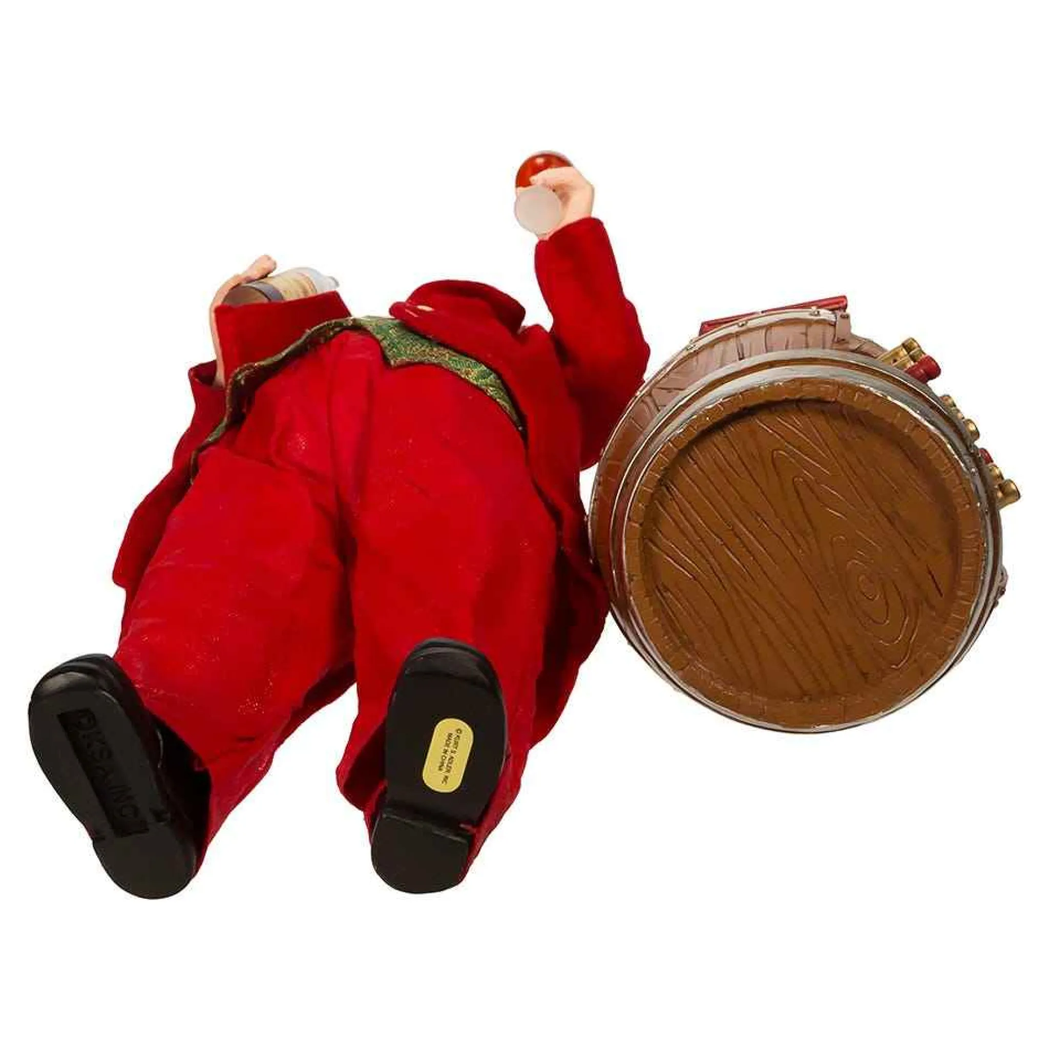 Kurt Adler 10.5-Inch Fabriche Wine Tasting Santa, 2 Piece Set