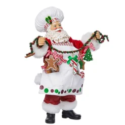 Kurt Adler 12-Inch Fabriche Christmas Chef Santa