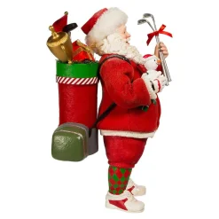 Kurt Adler 10.5-Inch Fabriche Golf Santa Table Piece