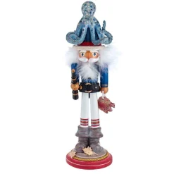 Kurt Adler 18-Inch Hollywood Octopus Hat Nutcracker