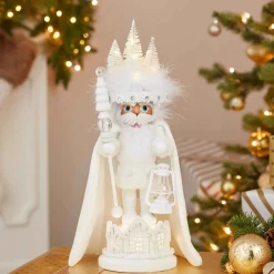 Kurt Adler 15-Inch Hollywood White Winter Led Hat Nutcracker