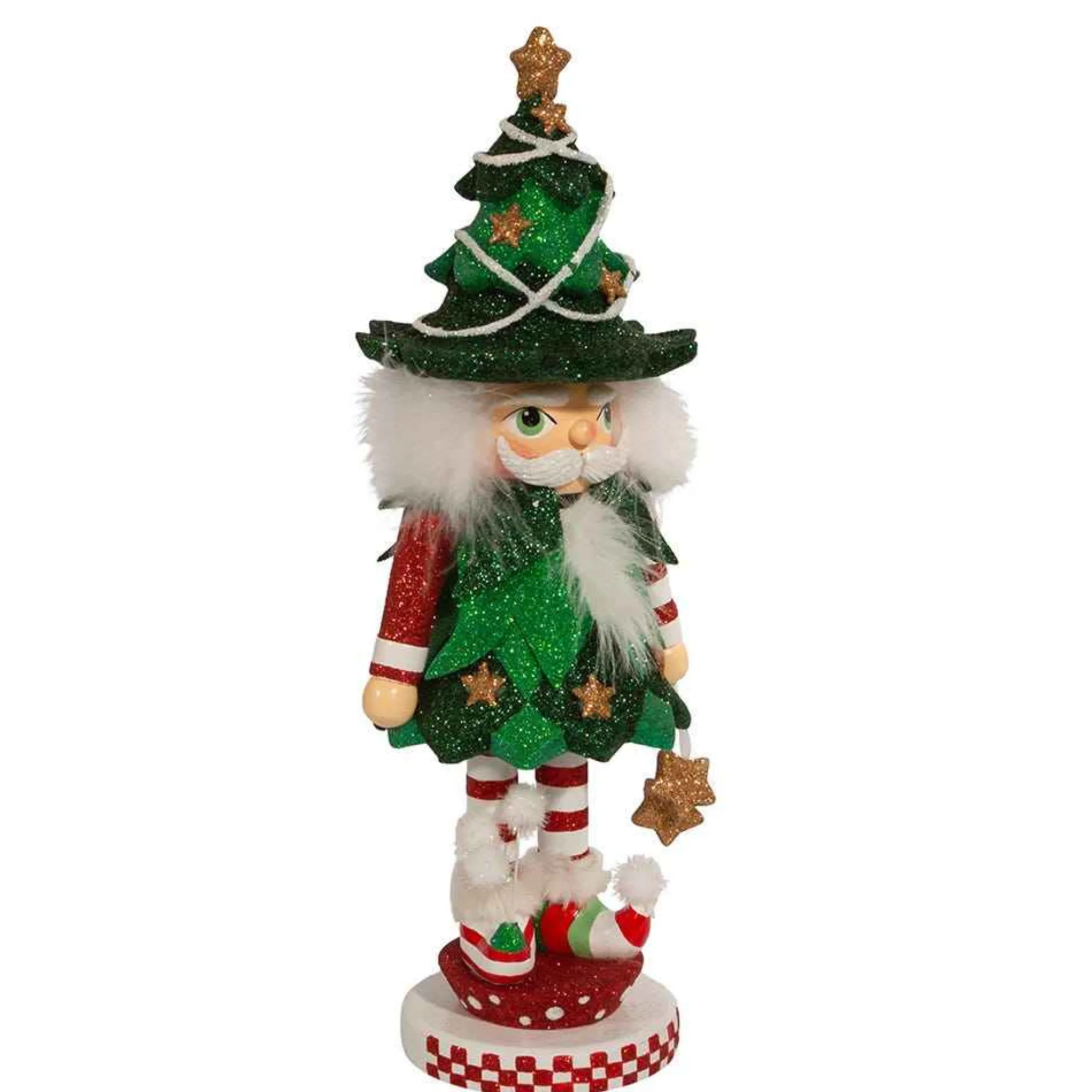 Kurt Adler 12.5-Inch Hollywood Jolly Tree Christmas Hat Nutcracker
