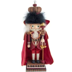 Kurt Adler 18-Inch Hollywood Burgundy King Nutcracker