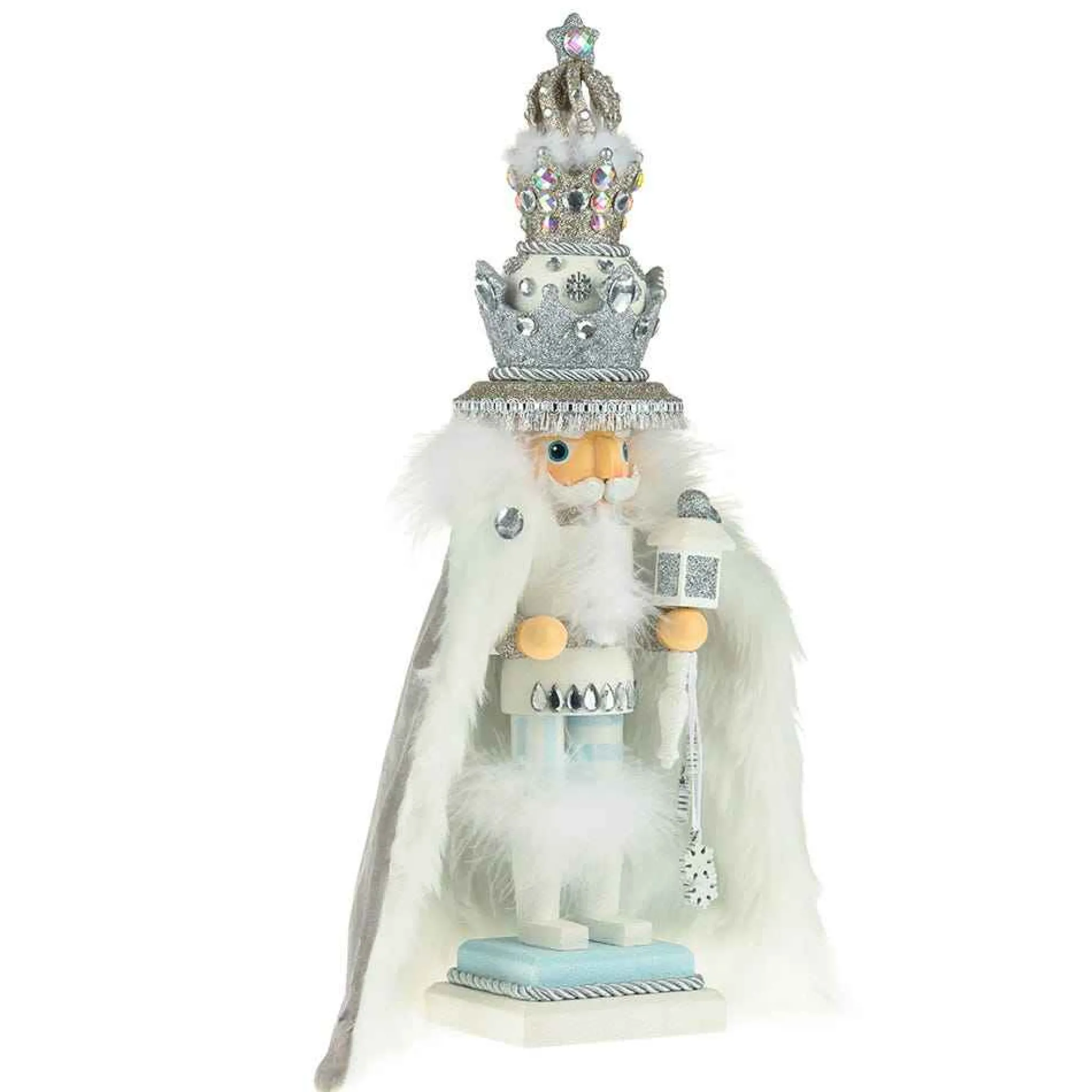 Kurt Adler 18-Inch Hollywood White Fur King Nutcracker