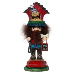 Kurt Adler 13-Inch Hollywood Doghouse Hat Nutcracker