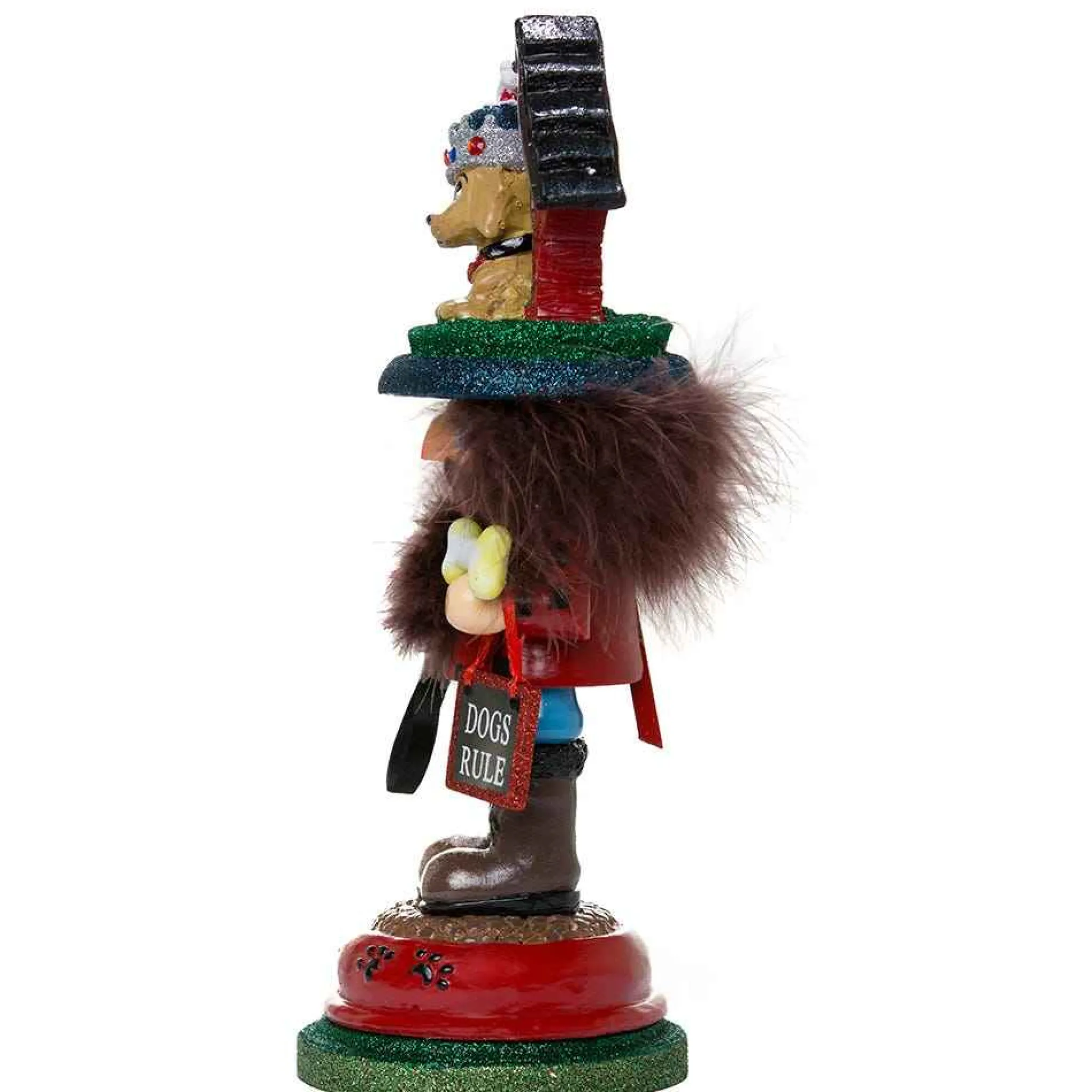 Kurt Adler 13-Inch Hollywood Doghouse Hat Nutcracker