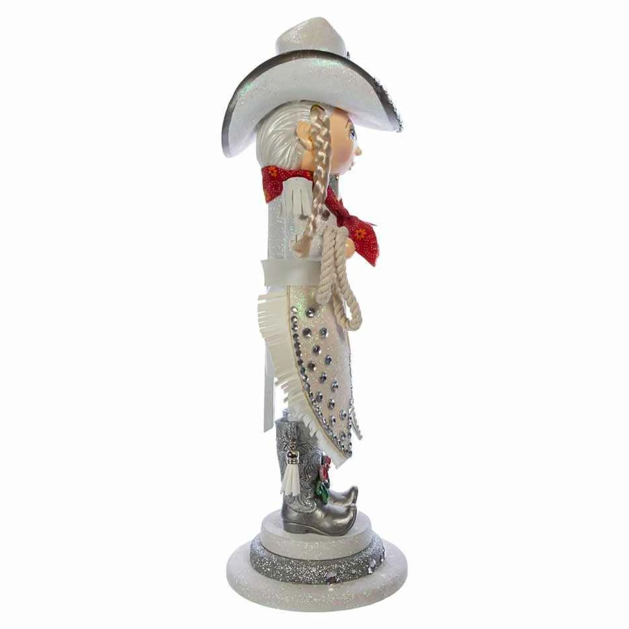 Kurt Adler 18-Inch Hollywood Rhinestone Cowgirl Nutcracker