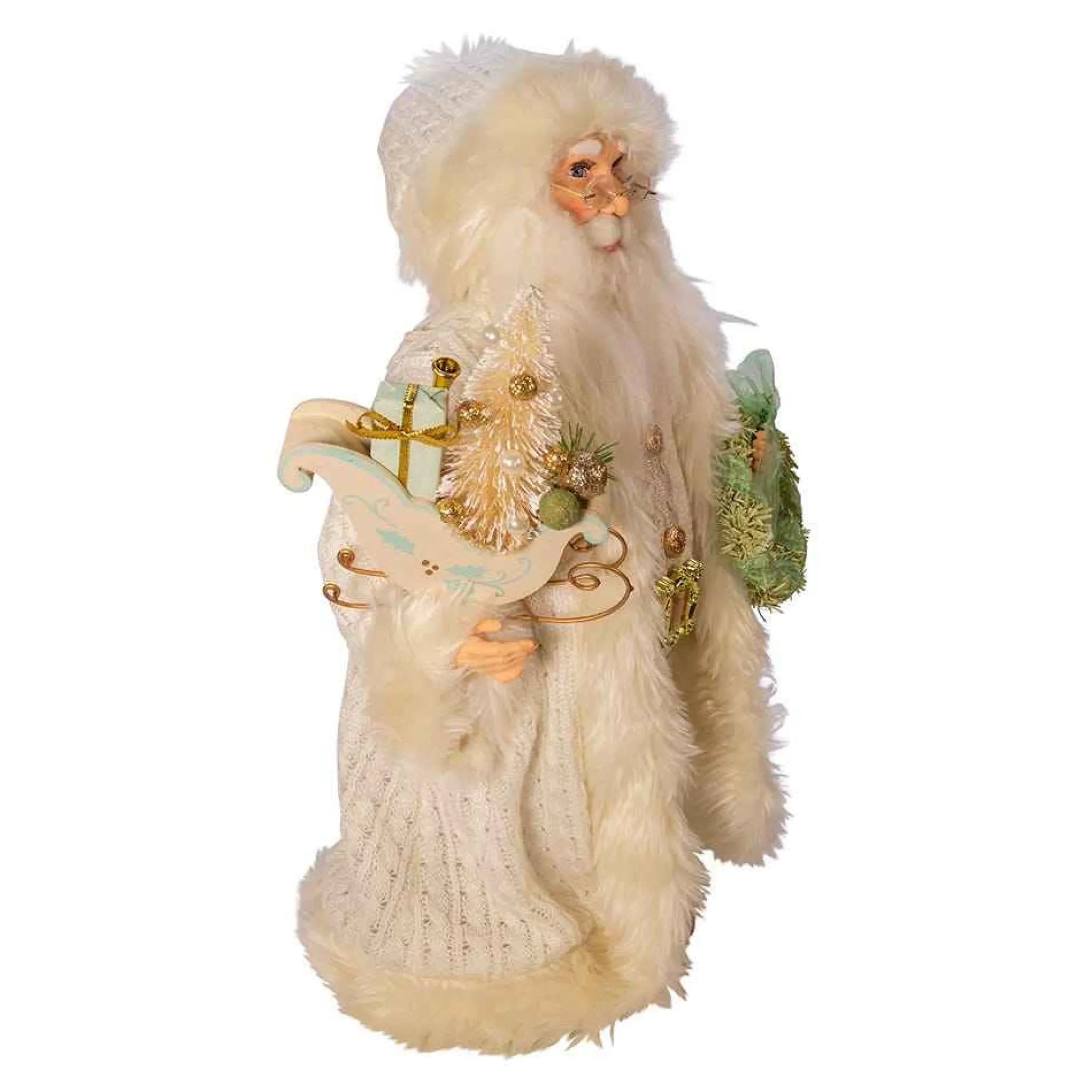 Kurt Adler 18-Inch Kringle Klaus Winter White Santa