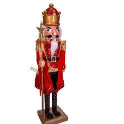Kurt Adler 32-Inch Plastic Red And Gold King Nutcracker
