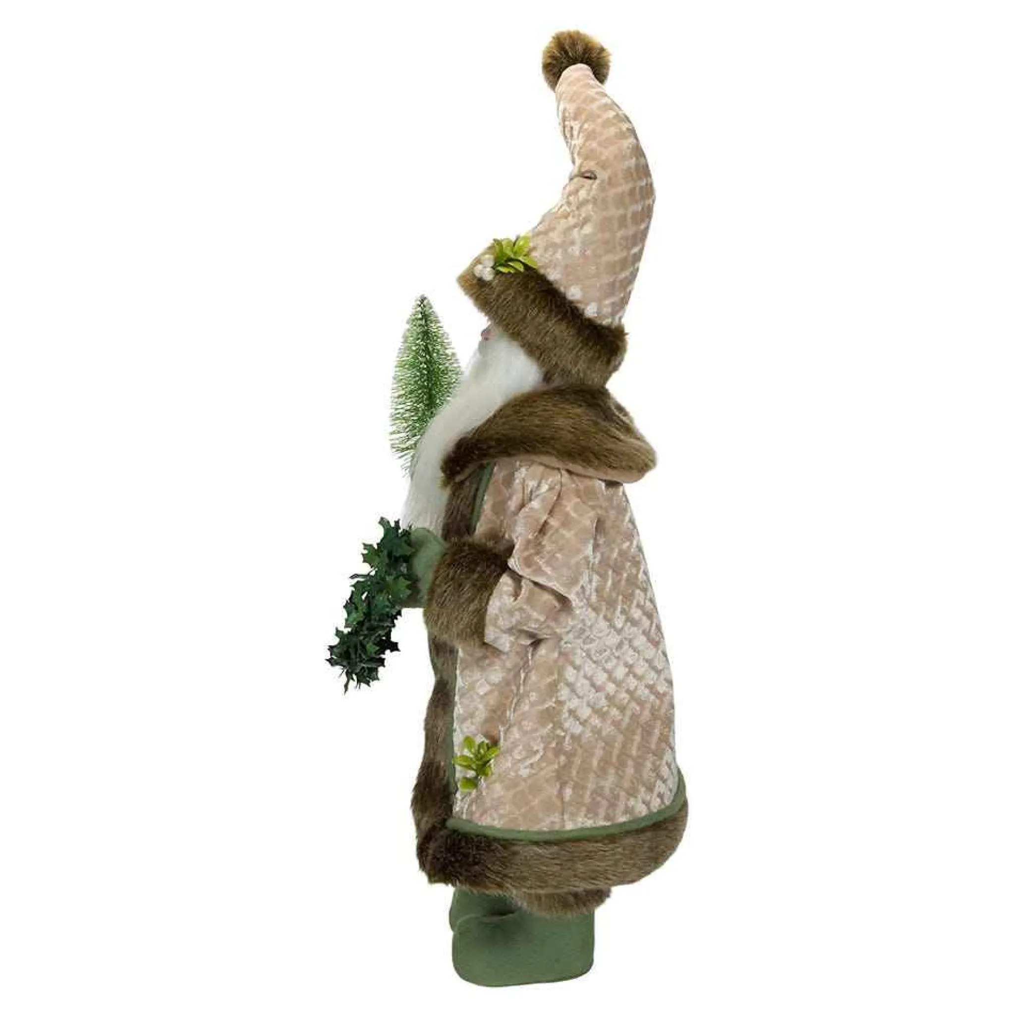 Kurt Adler 18-Inch Sage And Neutral Santa Table Piece