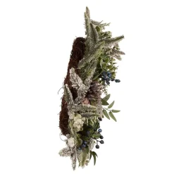 Kurt Adler 24-Inch Un-Lit Decorated Rattan Wreath With Blueberries
