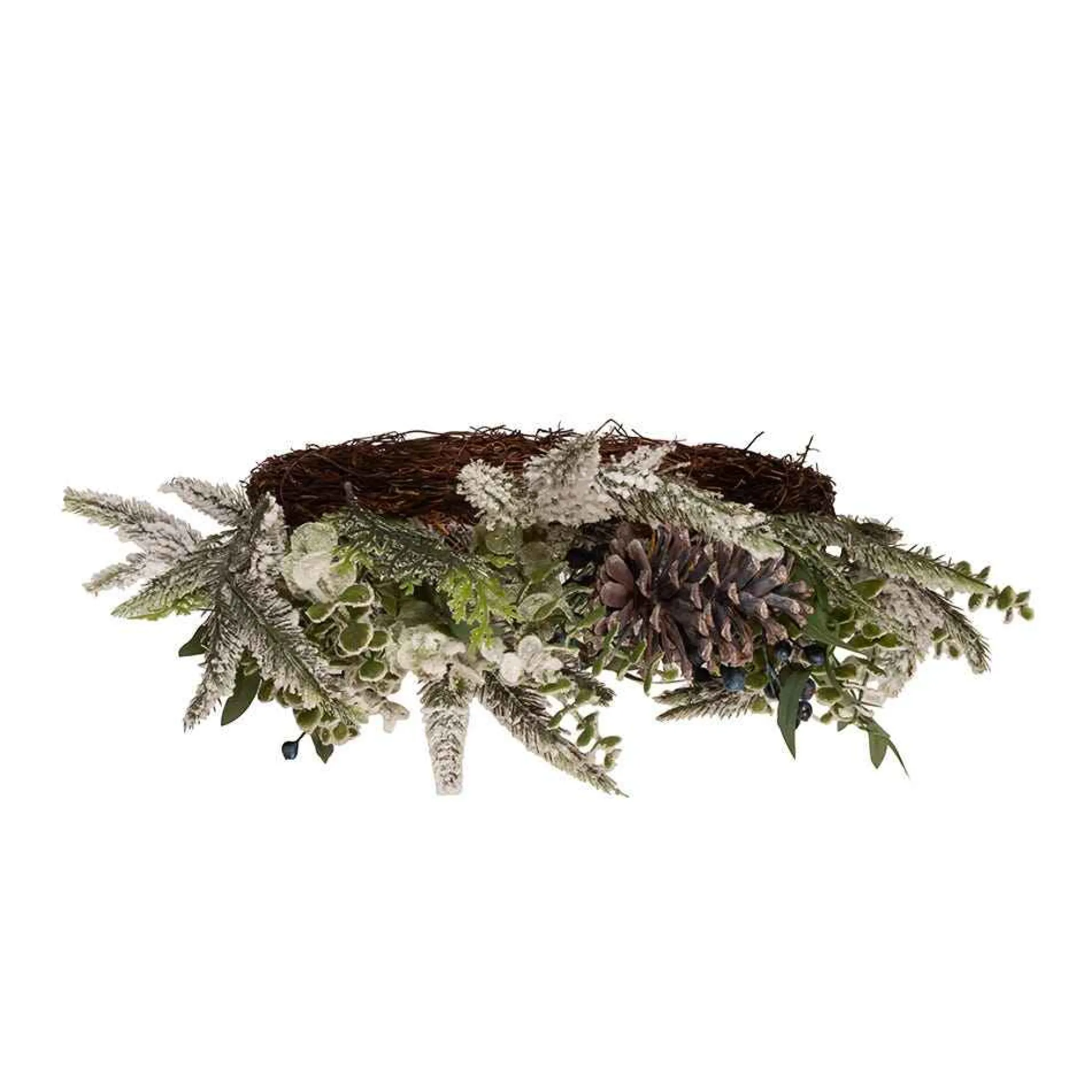 Kurt Adler 24-Inch Un-Lit Decorated Rattan Wreath With Blueberries