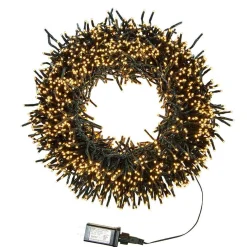 Kurt Adler 2000-Light 65-Foot Cluster Garland With Classic White Led Lights