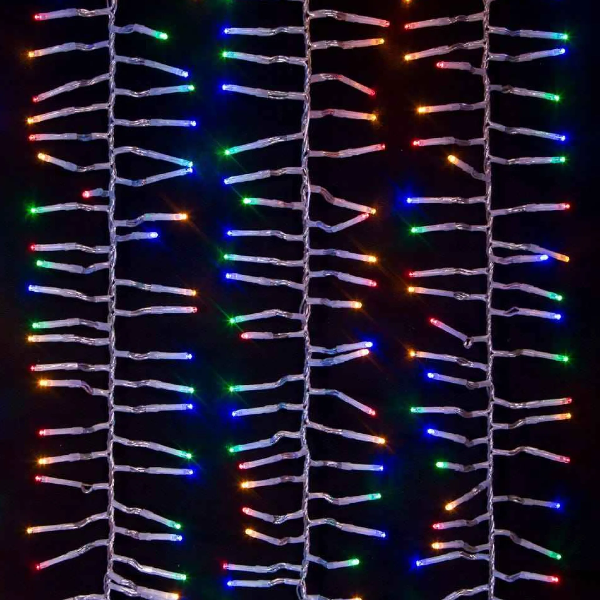 Kurt Adler 480-Light 15.7-Foot Multicolored Led Connectable Cluster Garland