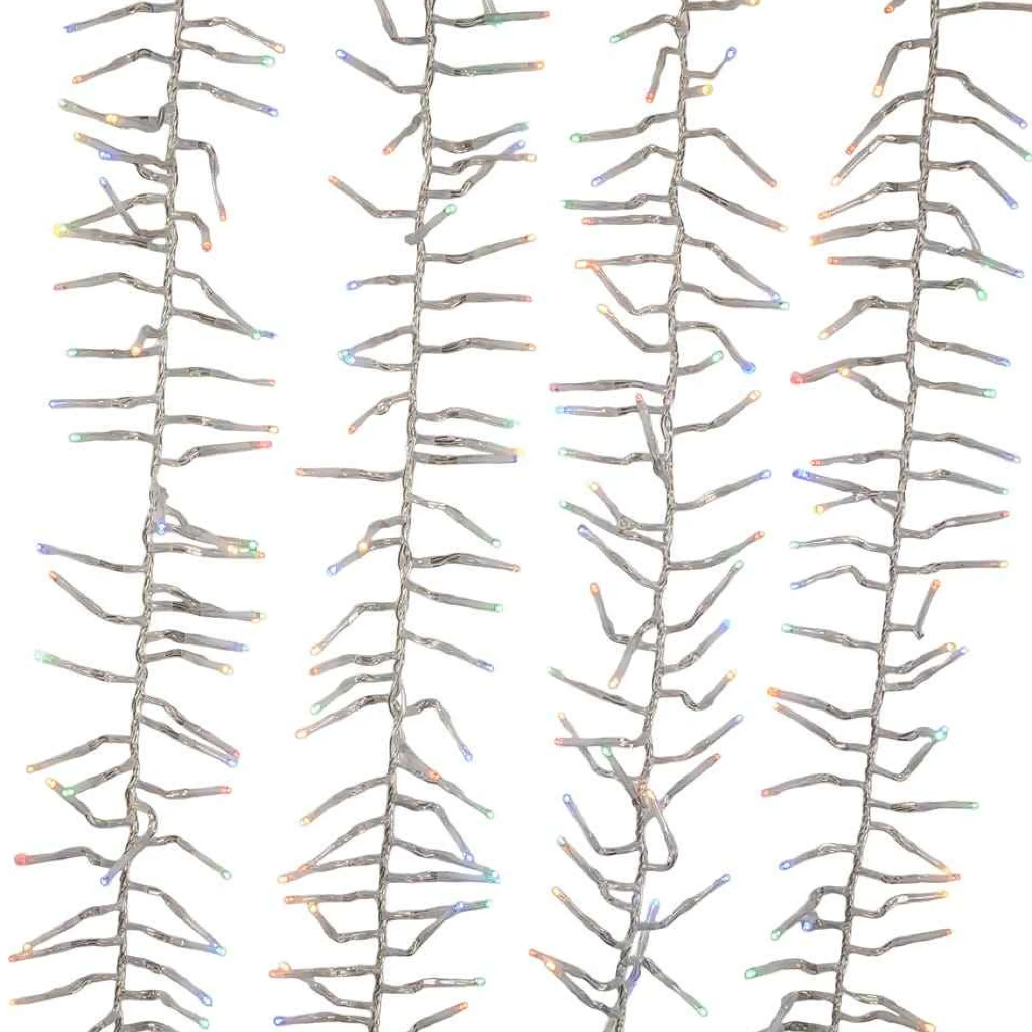Kurt Adler 480-Light 15.7-Foot Multicolored Led Connectable Cluster Garland