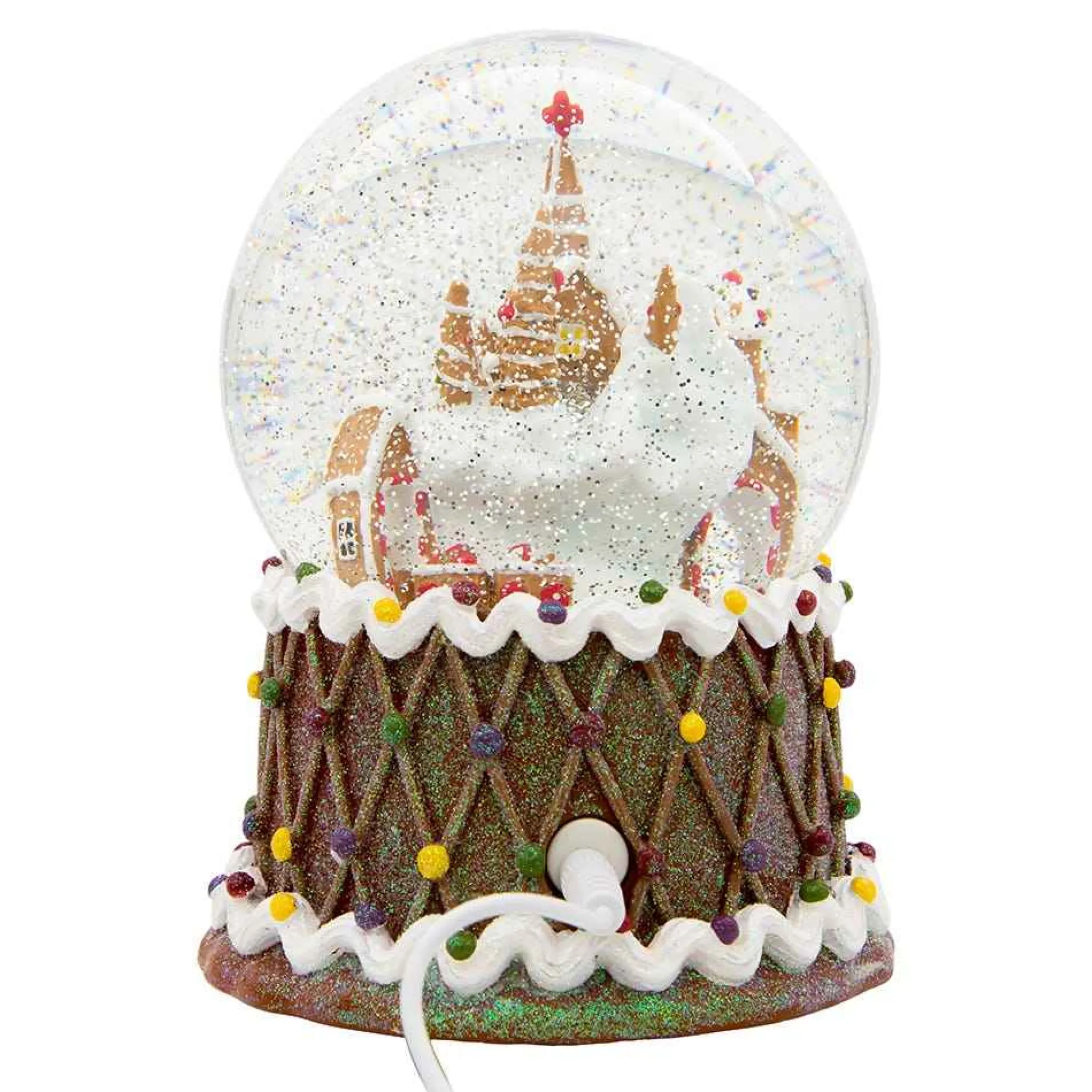 Kurt Adler 120Mm Battery-Operated Musical Gingerbread Waterglobe