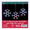 Kurt Adler Snowflake Icicle Fairy Lights With Rgb Led Lights