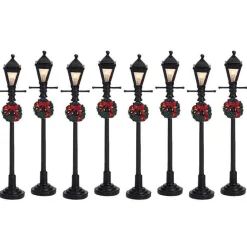 Lemax Village Collection Gas Lantern Street Lamp, Set Of 8 #64500