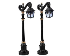 Lemax Village Collection Skeleton Deco Lamp, Set Of 2, Battery Operated (4.5V) #24987