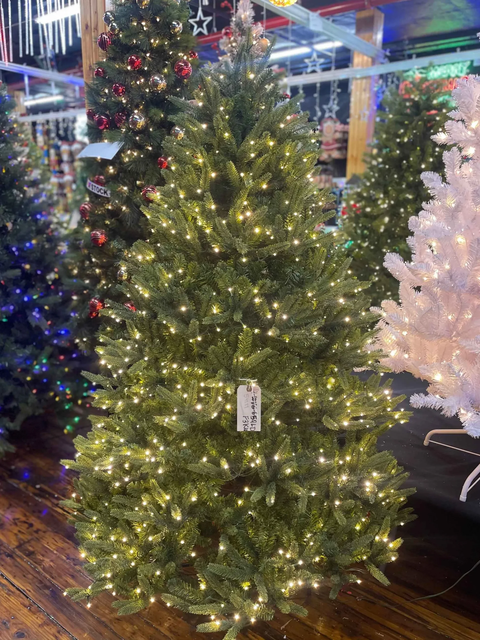 Puleo International 6.5Ft Pre-Lit Real-Feel Washington Valley Spruce Quick Connect Tree With Warm White Led Lights #114-Wvg-65Qldf3K10