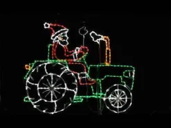 Brite Ideas Santa On Tractor #Led-Trctr
