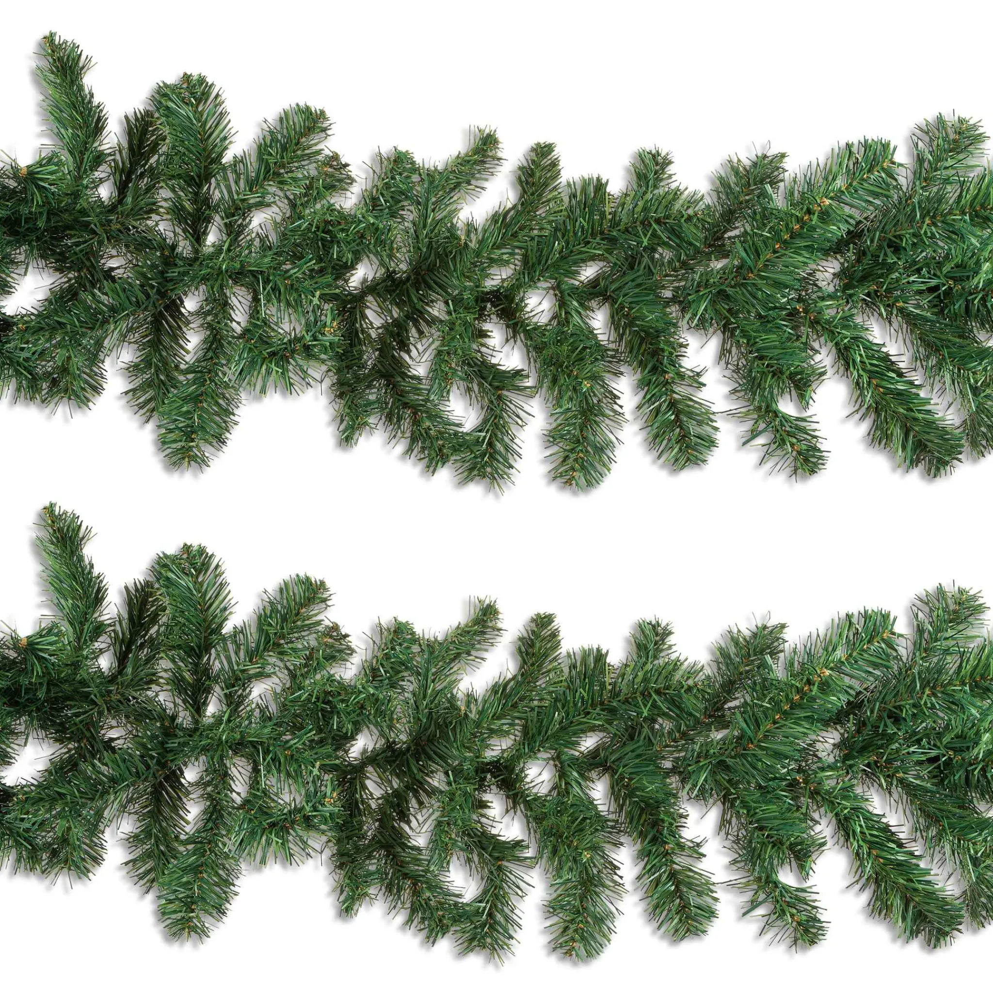 Gerson International Set Of 2 Christmas Holiday Balsam Pine Garland, 9 Foot Long