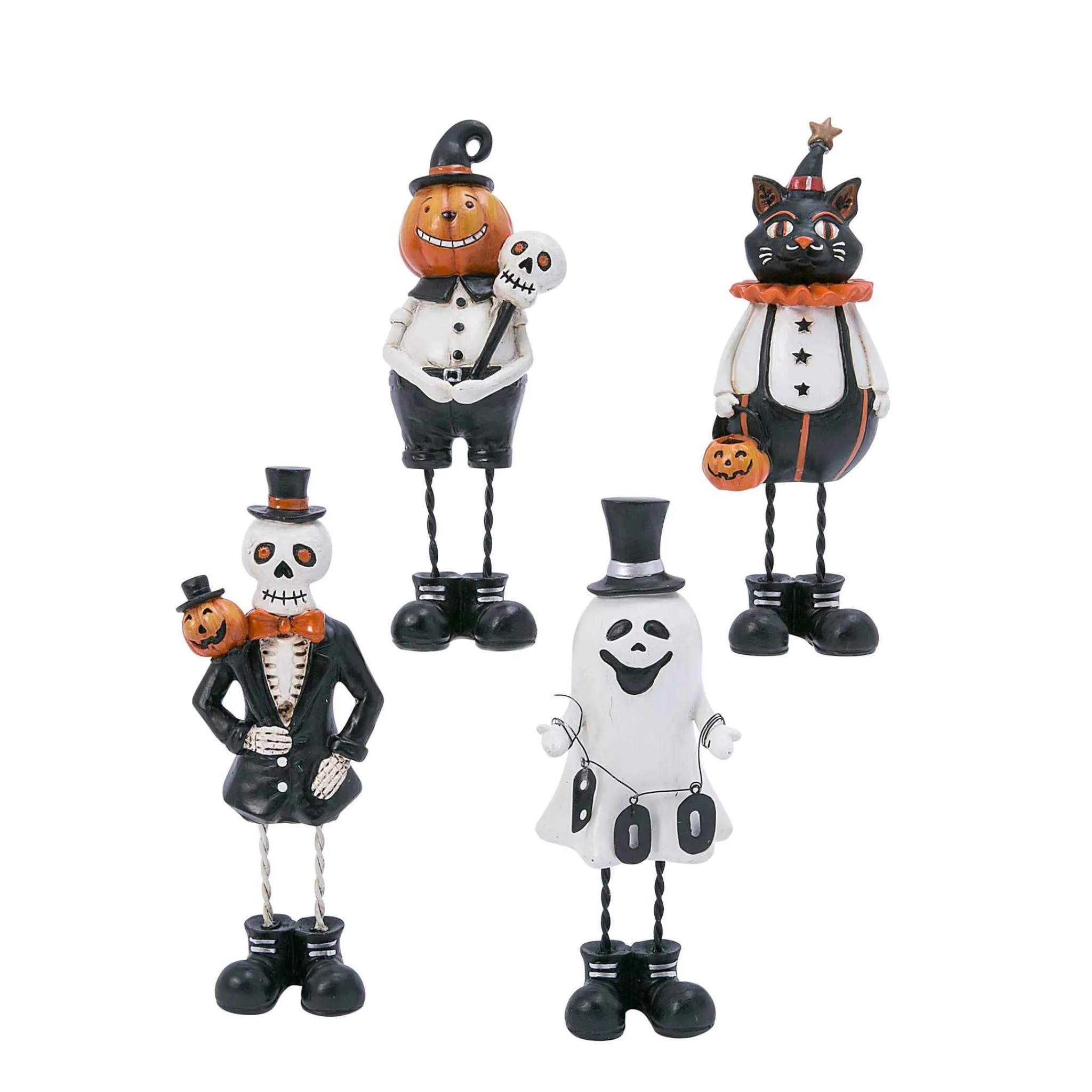 Gerson International Set Of 4 6-In High Resin Halloween Figurines