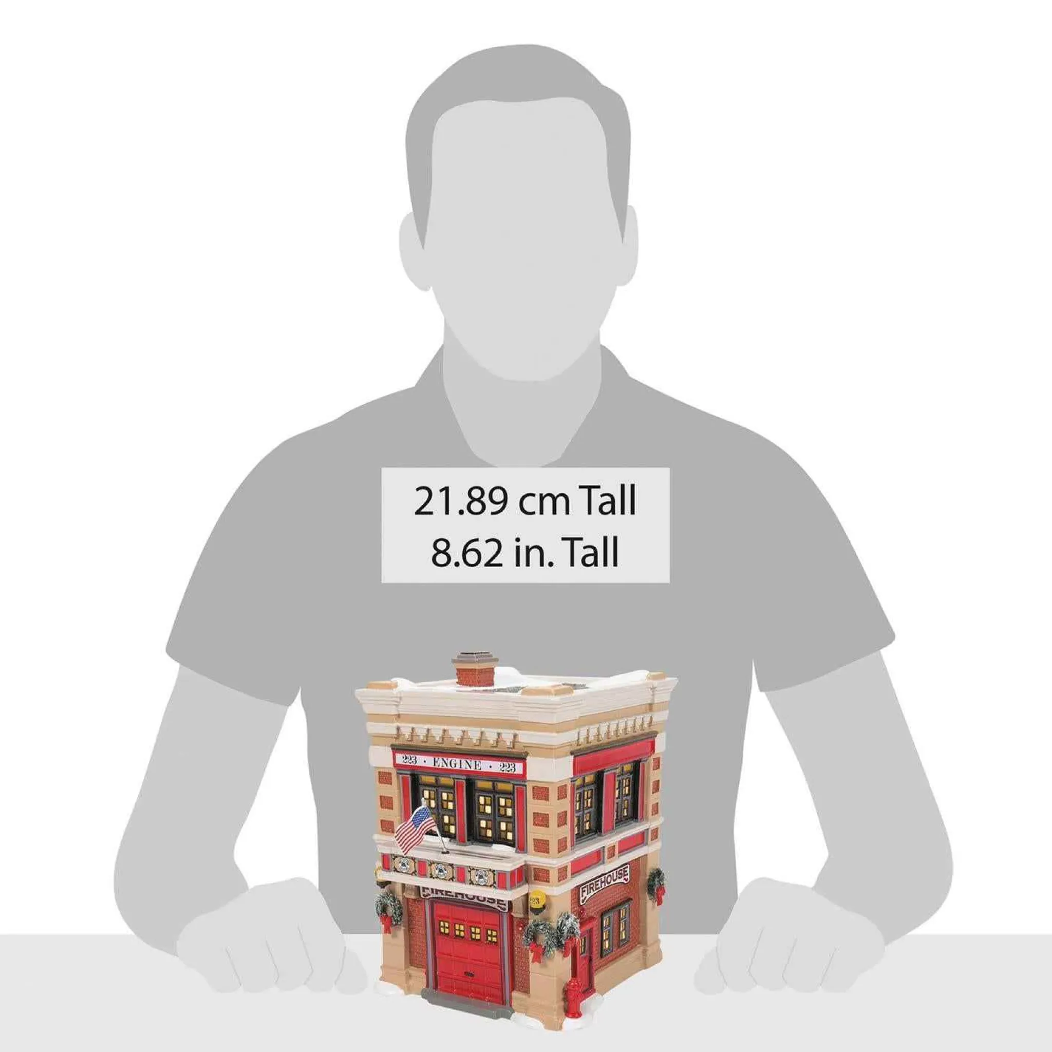 Enesco Snow Village Engine 223 Fire House #6011422